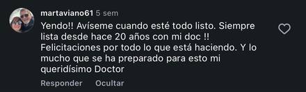 Comentario de martaviano61 en Instagram