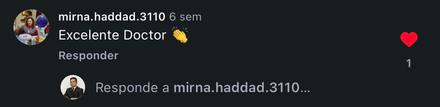Comentario de mirna.haddad.3110 en Instagram